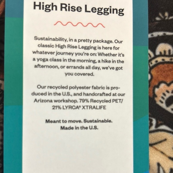 Yoga Democracy Espresso Yourself Leggings Size XS NWT - Picture 12 of 13